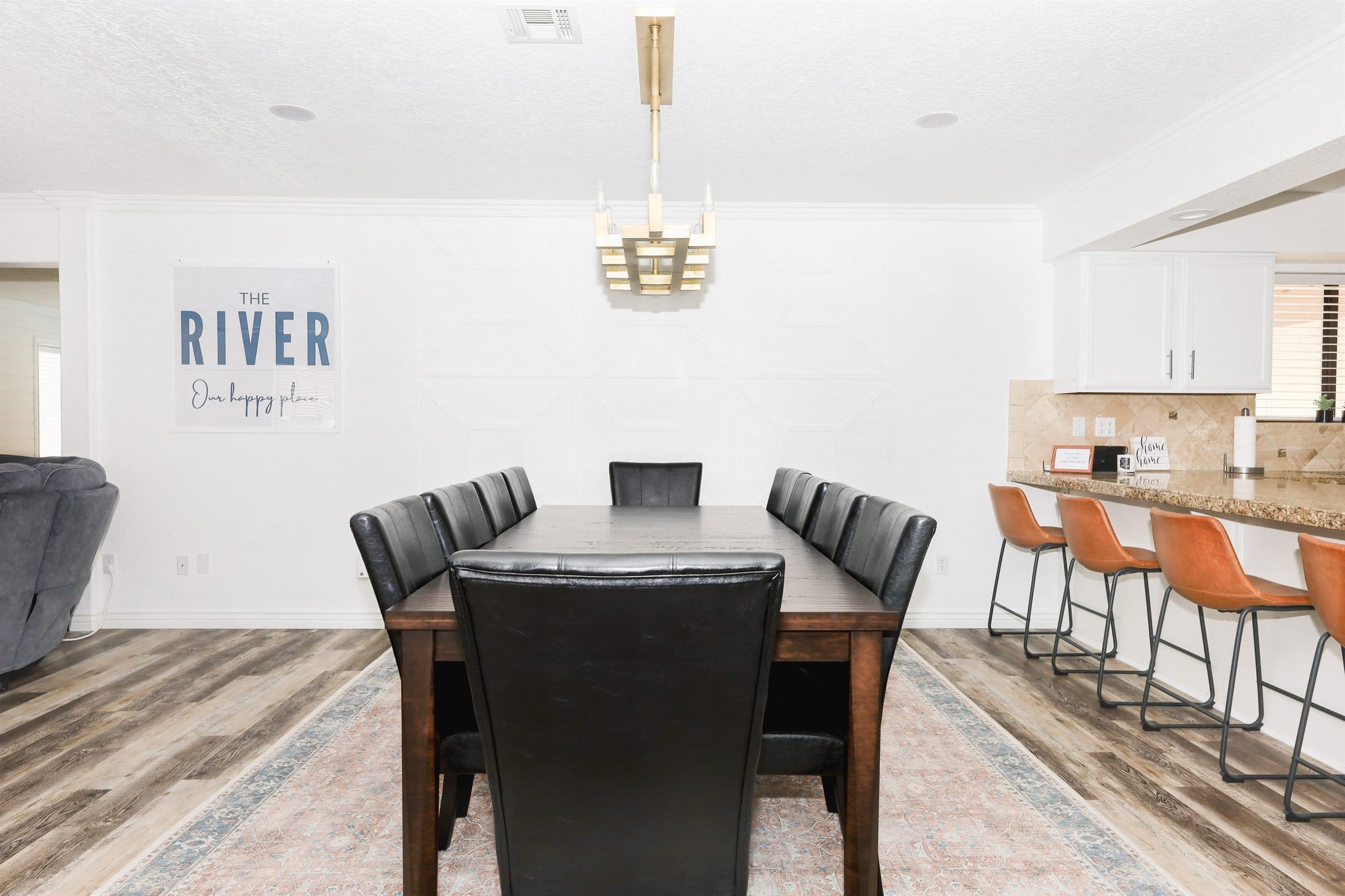 Ten-seat dining table